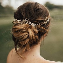 Jabells Handmade Pearl Bridal Hair Band For Wedding, Bridal Crown Headpiece, - $18.69