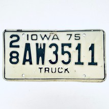 1975 United States Iowa Delaware County Truck License Plate 28 AW3511 - £13.23 GBP