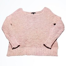 American Eagle Pink White Slouchy Chunky Knit Wide Sweater Size XS - $23.75