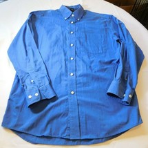 Express Men&#39;s Long Sleeve Button Up Cotton Shirt Size M medium Blue EUC -- - £16.16 GBP