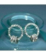 2Ct Open Round Cut Circle Woman&#39;s Diamond Stud Earrings 14K White Gold F... - $126.30 CAD