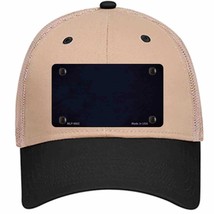 Blue Oil Rubbed Solid Novelty Khaki Mesh License Plate Hat - £23.08 GBP