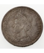 1916 Netherlands Gulden Silver Coin in VF Condition KM 148 - $108.32 CAD