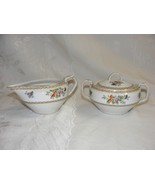 Vintage Nippon China 10th Mark White with Floral Boquet Creamer Sugar Se... - $780.86 MXN