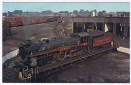 Postcard Train CPR Canadian Pacific 2811 On Turntable Smiths Falls Ontario - $3.45