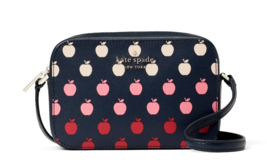 New Kate Spade Staci Orchard Toss Print Camera bag Blazer Blue - £67.48 GBP