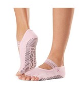 toesox Grip Pilates Barre Socks Half Toe, Medium, Allure - £11.71 GBP