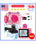 Kids Waterproof Camera - Underwater Camera Birthday Gifts for Girls (PINK) - £19.54 GBP