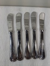 Mepra Inox Norma Butter Knife set 5 stainless steel heavy table knives g... - $68.00