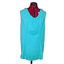 Lucy Top Hoodie Green Women Size Medium Sleeveless Athletic Drawstring Tie - $18.82