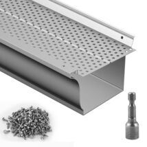 VEVOR Gutter Guard, 5 inch Width, Aluminum Leaf Filter DIY Gutter Cover,... - $59.99