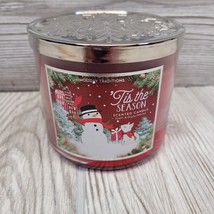 Bath &amp; Body Works Jar Candle Tis The Season 3 Wick Scented Christmas Winter 14.5 - £23.96 GBP