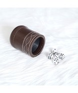 LEATHER DICE CUP BAR QUALITY COMMERCIAL GRADE FREE DICE DICE SHAKER - $30.87