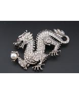 Vintage Sterling Silver Dragon Brooch by Franklin Mint - $128.00