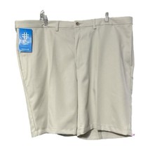Haggar Mens Tan Cool 18 Pro UV Protect Expandable Waist Shorts Size 44W New - £11.70 GBP