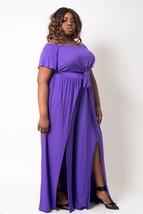 Women&#39;s Purple Plus Size Crop Top Pant Set (3XL) - £41.84 GBP