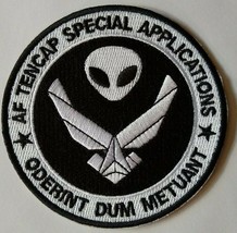 AF Air Force Tencap Oderinit Dum Metuant Alien Embroidered Patch~3 7/8&quot;~... - $4.66