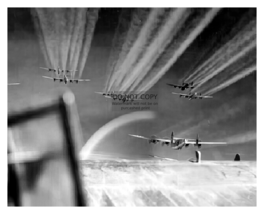 Formation Of Consolidated B-24 Liberator Heavy Bomber Raid WW2 Wwii 8X10 Photo - £6.67 GBP