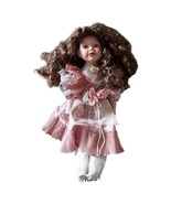 Charming Vintage Porcelain Doll - 42cm, 20th Century, Pretty in Pink- 2C01 - $139.22 CAD