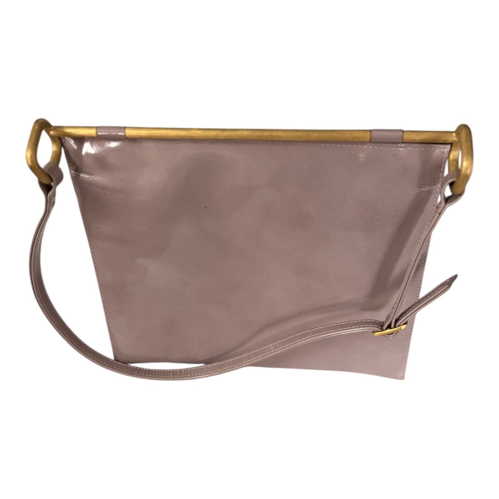 Christian Lacroix Paris Mauve Patent Leather Shoulder Bag with Gold Hardware Item image 6