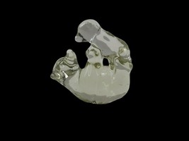 Vintage Clear Glass Mother Bear Cub Wildlife Paperweight Figurine 4 1/2&#39;&#39; - $241.39 MXN
