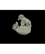 Vintage Clear Glass Mother Bear Cub Wildlife Paperweight Figurine 4 1/2&#39;&#39; - $241.39 MXN