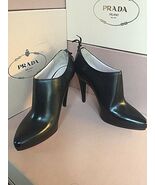 Miu Miu Black Ankle Boots by Prada – Women’s EU 39.5 Fashion Designer Shoes - $439.99