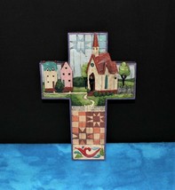 Jim Shore 2006 CHURCH VILLAGE Heartwood Creek Cross Wall Figurine, No. 4007046 - $15.00
