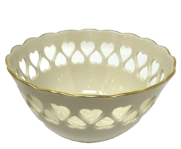 Lenox China Heart Bowl Hand Decorated 24K Gold - $14.25