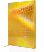Rainbow PU Hardcover Journal, Magnetic Heart Flap Crocodile Grain Leathe... - $22.76