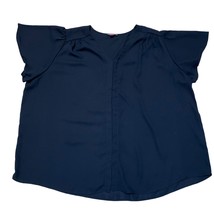 Vince Camuto Black Flutter Sleeve V-Neck Blouse Plus Size 3X - $25.97
