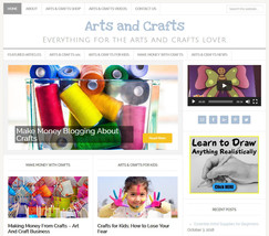 [NEW DESIGN] * ARTS &amp; CRAFTS * blog website business for sale w/ AUTO CO... - £71.15 GBP