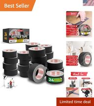 Black Gaffers Tape 2 Inch x 30 Yards 24-Pack, 2160ft Residue-Free Matte ... - $261.34