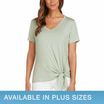 Matty M Womens Side Tie Tee color Light Olive Size S - £16.97 GBP