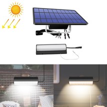 Pull Switch 2in1 Solar Panel Light 60-LED Wall Lamp White Light IP65 Waterproof - £94.72 GBP