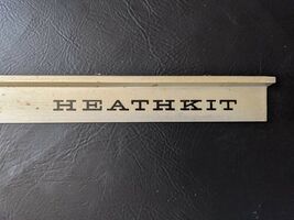 Heathkit Speaker Badge Name Plate Silver 22 &quot; x 2 &quot; - €35,72 EUR