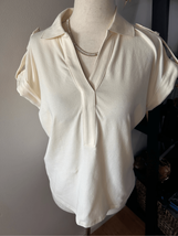 Michael Kors short sleeve tan/yellow small shirt size s - $44.55