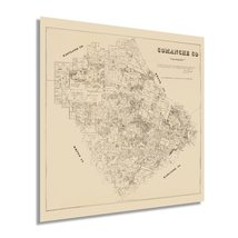 HISTORIX Vintage 1879 Comanche County Texas Map - 16x16 Inch Vintage Com... - $37.99+