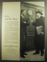 1956 First National City Bank Ad - P.G. and the Dean - £14.30 GBP