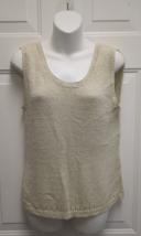 Coldwater Creek Womens Size M Sleeveless Sweater Ivory - £7.00 GBP