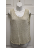 Coldwater Creek Womens Size M Sleeveless Sweater Ivory - £7.05 GBP