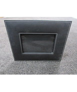 CLASSIC BLACK FAUX LEATHER 4&quot; X 5 1/2&quot; PICTURE FRAME 8 X 10 C.R. GIBSON ... - $9.89