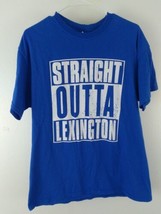 Straight Outta Lexington Mens T Shirt Large Blue Crew Neck Kentucky Wild... - £13.97 GBP