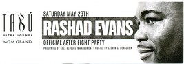 Rashad Evans Official After Fight Party Promo Flyer - £3.17 GBP