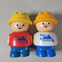 Little People Fisher Price Toy Lot Shelcore Construction Red and White 1998 - £10.53 GBP