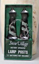 Dept 56 Snow Village Lamp Posts Accessory #5993-5 Battery Operated 2 C - £7.55 GBP