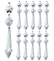 Royal Designs Teardrop Clear Pendants Balls Chandelier Pendlouge Almond Cut with - £20.64 GBP