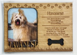 HAVANESE Dog Profile Laser Engraved Wood Picture Frame Magnet - $9.90