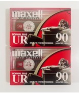 Lot of 2 Maxell Normal Bias UR 90 Minutes Blank Audio Cassette Tapes NEW - $5.93