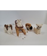 Creepy Eyes Dog Cat Pekingese Taxidermy Style Furry Figure Lot - $11.52 CAD